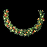 Darrahopens Occasions > Christmas > Christmas Wreaths & Garlands Jingle Jollys 1.8M Christmas Garland Pre-lit LED Pine Cones Berries Xmas Decor