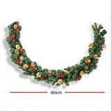 Darrahopens Occasions > Christmas > Christmas Wreaths & Garlands Jingle Jollys 1.8M Christmas Garland Pre-lit LED Pine Cones Berries Xmas Decor
