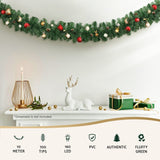 Darrahopens Occasions > Christmas > Christmas Wreaths & Garlands Jingle Jollys 10M Christmas Garland LED Lights Party Xmas Decorations 700 TIPS