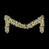 Darrahopens Occasions > Christmas > Christmas Wreaths & Garlands Jingle Jollys 3M Christmas Garland Pre-lit LED Lights Snow Frosted Tips Decor