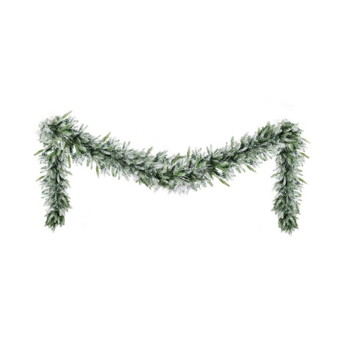 Darrahopens Occasions > Christmas > Christmas Wreaths & Garlands Jingle Jollys 3M Christmas Garland Pre-lit LED Lights Snow Frosted Tips Decor