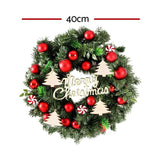 Darrahopens Occasions > Christmas > Christmas Wreaths & Garlands Jingle Jollys Christmas Wreath 40CM Xmas Garland Baubles Ornaments Party Decor