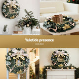Darrahopens Occasions > Christmas > Christmas Wreaths & Garlands Jingle Jollys Christmas Wreath 60CM Garland Flowers Baubles Party Decorations