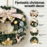 Darrahopens Occasions > Christmas > Christmas Wreaths & Garlands Jingle Jollys Christmas Wreath 60CM Garland Flowers Baubles Party Decorations