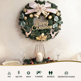 Darrahopens Occasions > Christmas > Christmas Wreaths & Garlands Jingle Jollys Christmas Wreath 60CM Garland Flowers Baubles Party Decorations