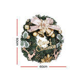 Darrahopens Occasions > Christmas > Christmas Wreaths & Garlands Jingle Jollys Christmas Wreath 60CM Garland Flowers Baubles Party Decorations