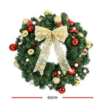 Darrahopens Occasions > Christmas > Christmas Wreaths & Garlands Jingle Jollys Christmas Wreath 60CM LED Garland Berries Bow Baubles Xmas Decor