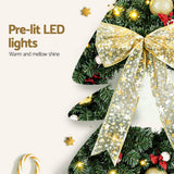 Darrahopens Occasions > Christmas > Christmas Wreaths & Garlands Jingle Jollys Christmas Wreath 60CM LED Garland Berries Bow Baubles Xmas Decor