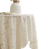 Darrahopens Occasions > Christmas > Christmas Wreaths & Garlands Lace Tablecloth Exquisite Embroidery Floral, Tablecloth with Wavy Openwork,Tablecloths for Wedding Decor,Afternoon Tea,Party（100*100cm）