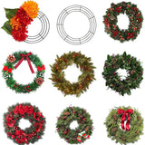 Darrahopens Occasions > Christmas > Christmas Wreaths & Garlands Metal Wreath Round Iron Ring For Christmas