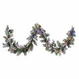 Darrahopens Occasions > Christmas > Christmas Wreaths & Garlands National Tree Company 274cm Pre Lit Snowy Stamford Spruce Battery Operated Christmas Garland w/LED Lights & Timer