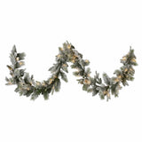 Darrahopens Occasions > Christmas > Christmas Wreaths & Garlands National Tree Company 274cm Pre Lit Snowy Stamford Spruce Battery Operated Christmas Garland w/LED Lights & Timer