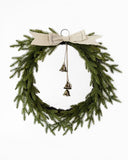 Darrahopens Occasions > Christmas > Christmas Wreaths & Garlands PINE WREATH W/BOW & BELL 50CM