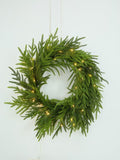 Darrahopens Occasions > Christmas > Christmas Wreaths & Garlands PINE WREATH WITH LED USB POWERED 61CM