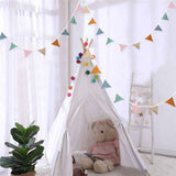 Darrahopens Occasions > Christmas > Christmas Wreaths & Garlands Playroom Pennant Banner Flags 10.26ft, Nursery Baby Girls Boys Banner Toddler Room Decor for Kids Bed Baby Shower Birthday Party Classroom, Nursery Double-Side Triangle Bunting Flag