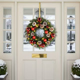 Darrahopens Occasions > Christmas > Christmas Wreaths & Garlands Pre-Lit Christmas Door Wreath LED Decor