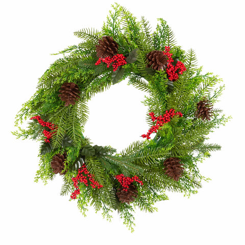 Darrahopens Occasions > Christmas > Christmas Wreaths & Garlands Santa's Helper Pine Cone Christmas Wreath Decor Xmas 50CM