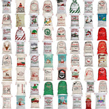 Darrahopens Occasions > Christmas Large Christmas XMAS Hessian Santa Sack Stocking Bag Reindeer Children Gifts Bag, Cream - Express Delivery (1)