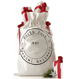 Darrahopens Occasions > Christmas Large Christmas XMAS Hessian Santa Sack Stocking Bag Reindeer Children Gifts Bag, Cream - North Pole Postal