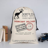 Darrahopens Occasions > Christmas Large Christmas XMAS Hessian Santa Sack Stocking Bag Reindeer Children Gifts Bag, Cream - Reindeer Express Delivery