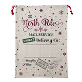Darrahopens Occasions > Christmas Large Christmas XMAS Hessian Santa Sack Stocking Bag Reindeer Children Gifts Bag, Cream - Snowflakes Delivery