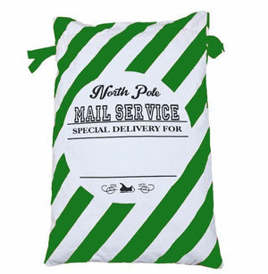Darrahopens Occasions > Christmas Large Christmas XMAS Hessian Santa Sack Stocking Bag Reindeer Children Gifts Bag, North Pole Mail Service (Green)