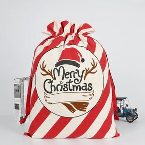 Darrahopens Occasions > Christmas Large Christmas XMAS Hessian Santa Sack Stocking Bag Reindeer Children Gifts Bag, Red - Merry Xmas w Antler
