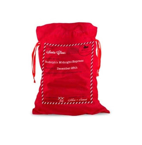 Darrahopens Occasions > Christmas Large Christmas XMAS Hessian Santa Sack Stocking Bag Reindeer Children Gifts Bag, Red - Santa Mail
