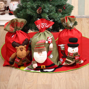 Darrahopens Occasions > Christmas New Christmas Large Jumbo Felt Santa Sack Children Xmas Gifts Candy Stocking Bag, Snowman