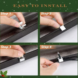 Darrahopens Occasions > Christmas > Outdoor Decorations & Lights 100 pcs Christmas Light Hook,Cable Clips,Outdoor ROof Gutter Hooks,Christmas Lights Gutter Hooks Galvanized Holiday