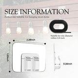 Darrahopens Occasions > Christmas > Outdoor Decorations & Lights 100PCS Heavy Duty Clear Adhesive Hooks for Outdoor String Lights, Cable Management Clips, Waterproof & UV-Resistant Wire Organizer for Holiday Decor (Transparent)