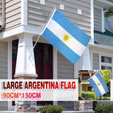 Darrahopens Occasions > Christmas > Outdoor Decorations & Lights 150 x 90cm Large Argentina Flag Argentine Argentinian National Outdoor Festival