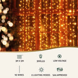 Darrahopens Occasions > Christmas > Outdoor Decorations & Lights 30 m Curtain String Lights, 300 LED Christmas Fairy Lights, Warm White