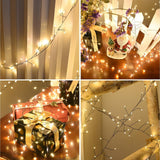 Darrahopens Occasions > Christmas > Outdoor Decorations & Lights 300 LED Warm White Fairy String Lights, 9m Green Wire, Battery-Operated, IP44 Waterproof with Timer for Christmas Decor (Batteries Not Included)