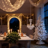 Darrahopens Occasions > Christmas > Outdoor Decorations & Lights 300 LED Warm White Fairy String Lights, 9m Green Wire, Battery-Operated, IP44 Waterproof with Timer for Christmas Decor (Batteries Not Included)