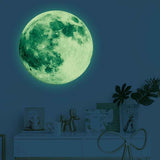 Darrahopens Occasions > Christmas > Outdoor Decorations & Lights 30X30CM Glow in The Dark Stars and Moon for Ceiling Decorations Glow Wall Stickers -Blue