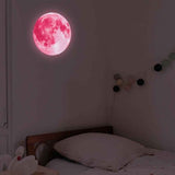 Darrahopens Occasions > Christmas > Outdoor Decorations & Lights 30X30CM Glow in The Dark Stars and Moon for Ceiling Decorations Glow Wall Stickers -Pink