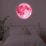 Darrahopens Occasions > Christmas > Outdoor Decorations & Lights 30X30CM Glow in The Dark Stars and Moon for Ceiling Decorations Glow Wall Stickers -Pink
