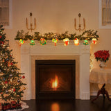 Darrahopens Occasions > Christmas > Outdoor Decorations & Lights 3M 20-LED Christmas Fairy String Lights: Santa/Snowman/Wreath Battery-Powered Warm White Decor for Home/Party