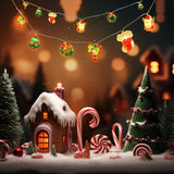 Darrahopens Occasions > Christmas > Outdoor Decorations & Lights 3M 20-LED Christmas Fairy String Lights: Santa/Snowman/Wreath Battery-Powered Warm White Decor for Home/Party