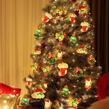 Darrahopens Occasions > Christmas > Outdoor Decorations & Lights 3M 20-LED Christmas Fairy String Lights: Santa/Snowman/Wreath Battery-Powered Warm White Decor for Home/Party