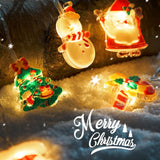 Darrahopens Occasions > Christmas > Outdoor Decorations & Lights 3M 20-LED Christmas Fairy String Lights: Santa/Snowman/Wreath Battery-Powered Warm White Decor for Home/Party