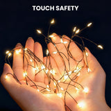 Darrahopens Occasions > Christmas > Outdoor Decorations & Lights 900 LED Warm White USB Fairy String Lights with Remote, 30m Black Wire, IP44 Waterproof 8-Mode Twinkle Lights with Timer for Christmas Bedroom Wreath Decor