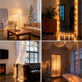 Darrahopens Occasions > Christmas > Outdoor Decorations & Lights 900 LED Warm White USB Fairy String Lights with Remote, 30m Green Wire, IP44 Waterproof 8-Mode Timer for Christmas Bedroom Wreath Decor
