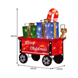 Darrahopens Occasions > Christmas > Outdoor Decorations & Lights Christabelle Christmas Cart Display w/Candy Cane & Presents Warm White LED Lights Wire Frame Structure Indoor & Outdoor