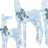 Darrahopens Occasions > Christmas > Outdoor Decorations & Lights Christabelle Christmas Reindeer Display Set 3 Indoor & Outdoor Decorations Acrylic Beads Cool White LED Lights Silver