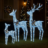 Darrahopens Occasions > Christmas > Outdoor Decorations & Lights Christabelle Christmas Reindeer Display Set 3 Indoor & Outdoor Decorations Acrylic Beads Cool White LED Lights Silver