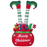 Darrahopens Occasions > Christmas > Outdoor Decorations & Lights Christabelle Elf in Gift Sack Christmas Display Warm White LED Lights 86cm for Decoration w/Wire Frame Construction