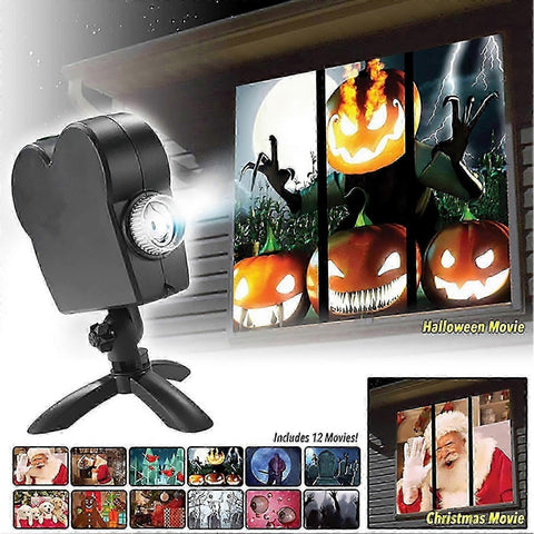 Darrahopens Occasions > Christmas > Outdoor Decorations & Lights Christmas Halloween LED Window Projector - Seasonal Decorative Light Projector