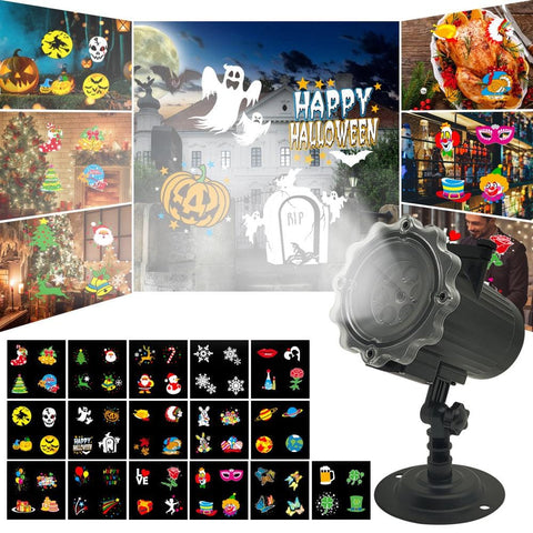 Darrahopens Occasions > Christmas > Outdoor Decorations & Lights Christmas LED Projector Lamp, 16 Patterns Snowflake Outdoor Decorative Light